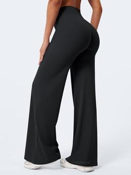 YEOREO - Leggings rectos de entrenamiento para mujer, sin costuras frontales, de 29, 31.5 y 33 pulgadas, leggings de cintura alta, pantalones deportivos para yoga y gimnasio - Vista 3