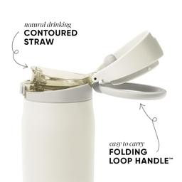 Simple Modern Mesa Loop - Botella de agua con pajilla, botellas de acero inoxidable aisladas de 30 onzas para viajes, deportes y escuela, color anacardo - Vista 3