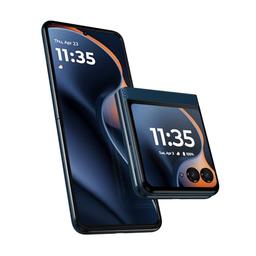 Motorola Moto Razr 5G 2025 | 256GB, 8GB | AMOLED plegable de 6.9 pulgadas, cámara 4K de 50 MP, Android 15 | Totalmente desbloqueado para Verizon, T-Mobile, Global 5G / 4G LTE | Azul mar (renovado) - Vista 2