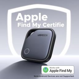 UGREEN FineTrack - Buscador inteligente compatible con Apple Find My (solo iOS) 2 años de batería reemplazable Bluetooth Tracker, buscador de artículos, etiqueta inteligente para llave de equipaje y - Vista 3