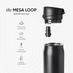Simple Modern Mesa Loop - Botella de agua con pajilla, botellas de acero inoxidable aisladas de 30 onzas para viajes, deportes y escuela, color anacardo - Vista 4
