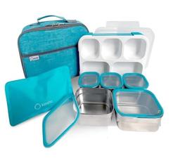 Lonchera Bento de acero inoxidable para niños con bolsa de almuerzo, bolsa de hielo para niños y adultos, cajas de almuerzo escolar a prueba de fugas, recipientes de alimentos para guardería, caja de - Vista 2