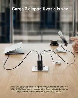 Anker Cargador USB C (Nano II 65W), PPS de 3 puertos Cargador de pared plegable rápido y compacto para MacBook Pro/Air, iPad Pro, Galaxy S20, Dell XPS 13, Note 20/10+, iPhone 17/17 Pro, Steam Deck y - Vista 4