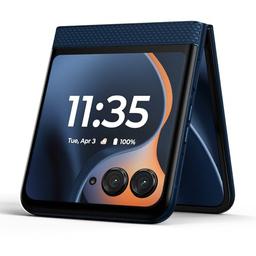 Motorola Moto Razr 5G 2025 | 256GB, 8GB | AMOLED plegable de 6.9 pulgadas, cámara 4K de 50 MP, Android 15 | Totalmente desbloqueado para Verizon, T-Mobile, Global 5G / 4G LTE | Azul mar (renovado) - Vista 4