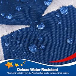 Bandera estadounidense resistente de 3 x 5 pies para exteriores, resistente, 100% fabricadas en Estados Unidos, banderas estadounidenses que no se decoloran para exteriores de 3 x 5, bandera - Vista 4