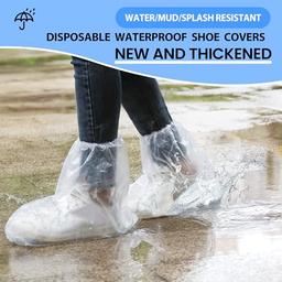 10 pares de fundas impermeables para zapatos de lluvia, fundas desechables de plástico para zapatos de lluvia, antideslizantes, para interiores y exteriores, para zapatos, cubrezapatos de plástico - Vista 4