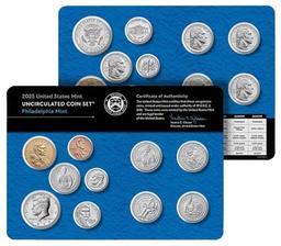 2025 P, D U.S. Mint Uncirculated 20 Coin Mint Set with CoA Uncirculated - Vista 3