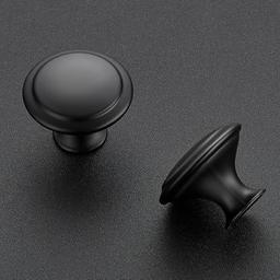 JOY DECOR Paquete de 18 tiradores de cajón de gabinete de cocina de 1.18 pulgadas (1.181 in), color negro mate con tornillos de instalación para aparadores, cocinas, armarios - Vista 3