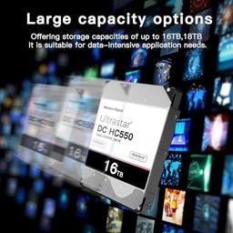 Western Digital Discos duros internos 16Tb DC HC550 Vigilancia, Wd 3.5 HDD Sata 6Gb/s 7200 PRM NAS 512 mb caché para DVR Nvr (renovado) - Vista 4