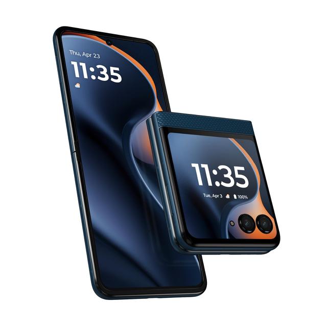 Motorola Moto Razr 5G 2025 | 256GB, 8GB | AMOLED plegable de 6.9 pulgadas, cámara 4K de 50 MP, Android 15 | Totalmente desbloqueado para Verizon, T-Mobile, Global 5G / 4G LTE | Azul mar (renovado) - Imagen 1