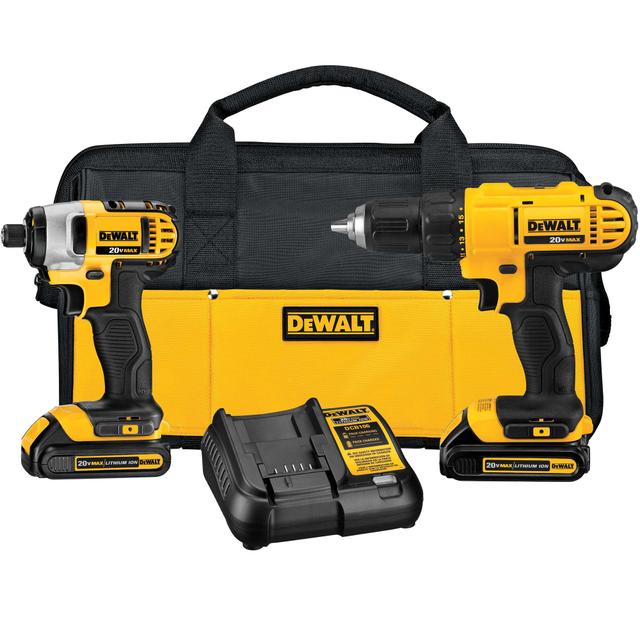 DEWALT Kit de combo de perforación inalámbrico de 20V MAX, 2-Herramienta (DCK240C2) - Imagen 1