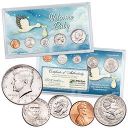 2025 Welcome New Baby United States 5-Coin Year Set Uncirculated with Holder - Vista 1