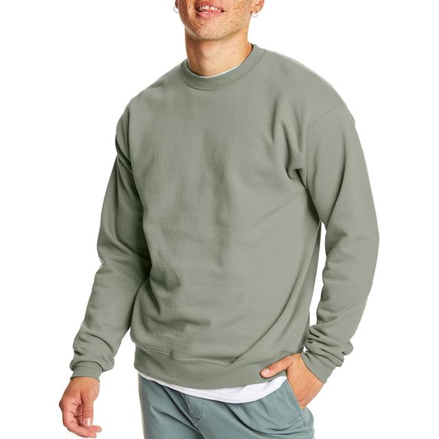 Hanes EcoSmart - Sudadera de vellón sin botones para hombre, mezcla de algodón, con cuello redondo, paquete de 1 o 2 unidades - Imagen 1